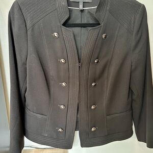 White House Black Market -Military Style Black 3/4 Sleeve Blazer Jacket -sz 10